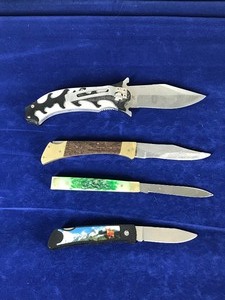 lot 240 image: Lot of 4 Collectible Pocket Knives - see description for more info