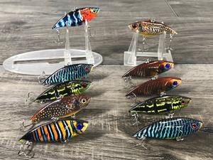 lot 244 image: Lot of 10 Fishing Lures - Crankbait Wobblers Artificial Sinking Bait Treble Hooks6PCS