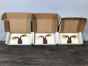 lot 245 image: 3 - Vintage Fred Arbogast Joe Messinger Bucktail Frog Fishing Lures in boxes