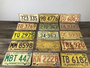 lot 259 image: Lot of 15 Collectible License Plates