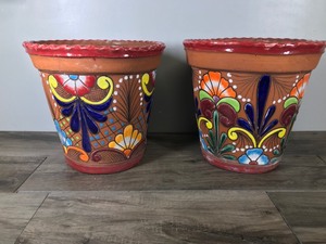 lot 266 image: Large Mexican Pottery Planters