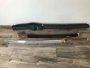 lot 267 image: Samurai Sword with Sheath and Travel Case