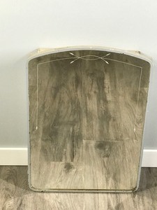 lot 455 image: Vintage Bathroom Medicine Cabinet with Mirror and 2 Glass Shelves