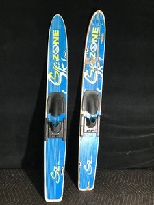 lot 89 image: Pair of Wooden Water Skis
