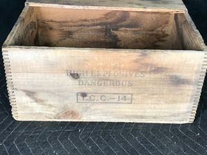 lot 102 image: DuPont Explosive Wooden Box Ditching Dynamite