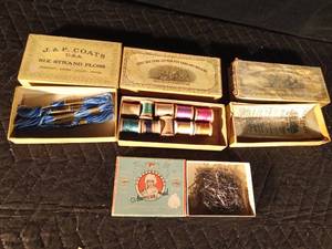 lot 118 image: Vintage sewing items in original boxes