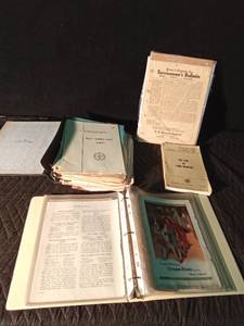 lot 114 image: Military information & training sheets and binder of advertisements