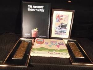 lot 112 image: 2 Oriental mirrors, 2 advertising posters and more