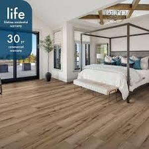 lot 15 image: 8 Boxes of Lifeproof Stratton Oak 9.5 in. W x 50.6 in. L Waterproof Hybrid Resilient Flooring (26.7 sq. ft.case) Customer Returns See Pictures