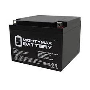 lot 39 image: 12-Volt 26 Ah T3 Terminal Rechargeable Sealed Lead Acid (SLA) Battery by MIGHTY MAX BATTERY     Customer Returns See Pictures