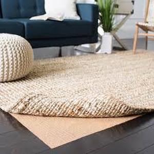 lot 58 image: SAFAVIEH Grid Beige 9 ft. x 12 ft. Interior Non-Slip Grip Dual Surface Synthetic Rubber 12 in. Thickness Rug Pad Customer Returns See Pictures