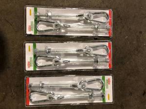 lot 45 image: Lot of SWINGAN Machrus Swingan 6.5 in. Screw Swing Hanger With 4 in. Snap Hook Set of 2     Customer Returns See Pictures