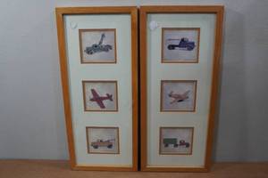 lot 171 image: Set of 2 Vintage Toy Panels by Thomas M. Kiley