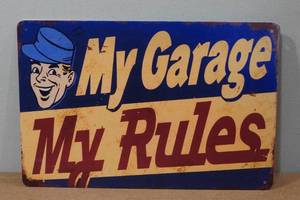 lot 215 image: Novelty Metal Sign - My Garage