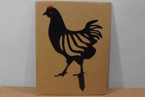 lot 218 image: Metal Rooster GardenYard Sign
