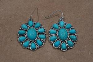 lot 225 image: Squash Blossum Turquoise Earrings