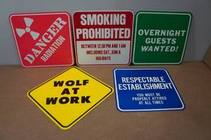 lot 233 image: Assorted Cardboard Signs