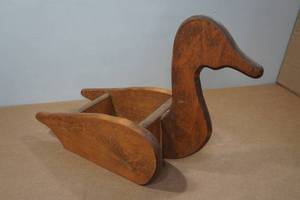 lot 235 image: Wooden Goose Garden Planter