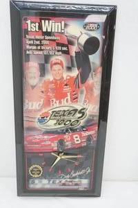 lot 34 image: JEBCO NASCAR Limited Edition Dale Jr. Clock 23x11