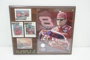 lot 40 image: Dale Jr. #8 Budweiser Chevy Monte Carlo NASCAR Collectors Plaque