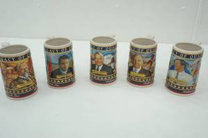 lot 72 image: Busch Family Series Steins 6ct