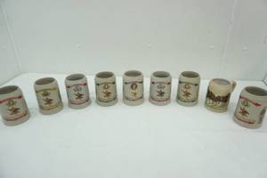 lot 79 image: Anheuser Busch Budweiser Steins 9ct