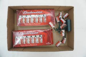 lot 91 image: Budweiser Novelty Lights-Battery Operated (3 strands)