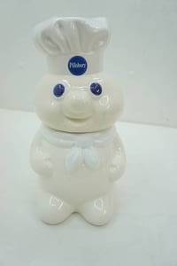 lot 118 image: Vintage 1988 Ceramic Pillsbury Doughboy Cookie Jar 12.5 tall