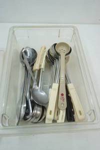lot 141 image: Variety of Restaurant Kitchen ladles & Large Spoons