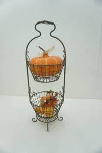 lot 164 image: 2 tier Fruit Basket 29 tall