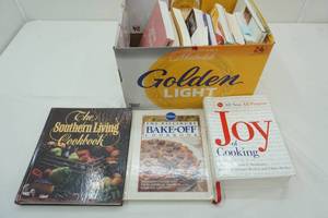lot 209 image: Box of Cookbooks Southern Living Cookbook, Pillsbury Bake Off and more
