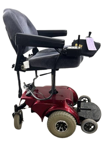 lot 3 image: MSRP $4000 Pride Mobility Jazzy Mini 1103 Power Wheelchair With 5 Power Lifting Elevation  Two Joysticks Uses Regular Power Cord To Charge  Smaller footprint than most power wheelchairs - Great Working Condition