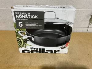 lot 135 image: The Cellar Stainless Steel 5-Qt. Covered Everyday Pan