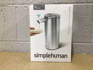 lot 430 image: Simplehuman 14 oz. Touch-Free Rechargeable Sensor Liquid Soap Pump Dispenser