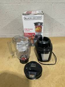 lot 314 image: Black & Decker Ice Crush Blender with 56 Ounce (7 Cup) PerfectPour Plastic Jar, Powerful 6-tip Stainless Steel Blade, 8-speeds plus Pulse