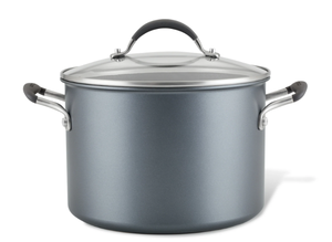 lot 50 image: Circulon 8-Quart Pot ScratchDefense Nonstick Stockpot with Lid
