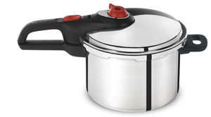 lot 60 image: T-fal Secure Aluminum Initiatives 12-PSI Pressure Cooker Cookware, 6-Quart, Siver