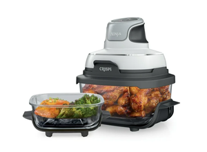 lot 93 image: Ninja Crispi 3-in-1 Portable Glass Air Fryer Cooking System, 1500W, 4-Qt & 5-Cup TempWare Glass Containers with Storage Lids