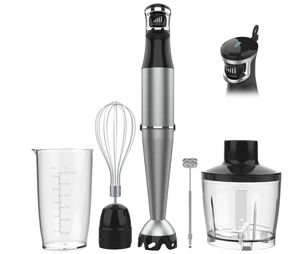 lot 95 image: Immersion Blender Handheld Corded Hand Blenders Set 1100W, Trigger Variable Speed 5 in 1 Stick Emulsifier with Chopper