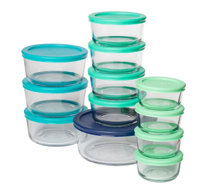 lot 316 image: Anchor Hocking 24-Piece Food Storage Set with SnugFit Lids