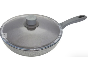 lot 476 image: Ballarini Parma Plus 11-inch Aluminum Non-Stick Stir Fry Pan with Lid