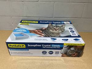 lot 219 image: PetSafe ScoopFree Crystal Classic Self-Cleaning Cat Litter Box, Unbeatable Odor Control