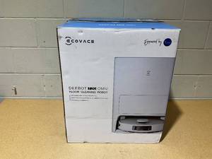 lot 225 image: ECOVACS DEEBOT T20 Omni Robot Vacuum and Mop, Hot Water Mop Washing, Auto Hot Air-Drying, 9mm AutoMop Lifting,Dual Spinning Mops,Self-Emptying,