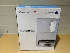 lot 231 image: ECOVACS DEEBOT T20 Omni Robot Vacuum and Mop, Hot Water Mop Washing, Auto Hot Air-Drying, 9mm AutoMop Lifting,Dual Spinning Mops,Self-Emptying,