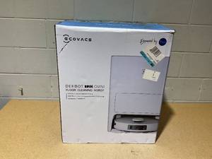 lot 233 image: ECOVACS DEEBOT T20 Omni Robot Vacuum and Mop, Hot Water Mop Washing, Auto Hot Air-Drying, 9mm AutoMop Lifting,Dual Spinning Mops,Self-Emptying,