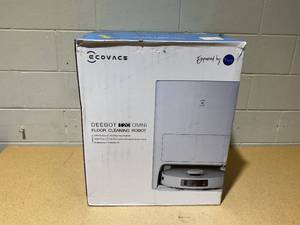 lot 235 image: ECOVACS DEEBOT T20 Omni Robot Vacuum and Mop, Hot Water Mop Washing, Auto Hot Air-Drying, 9mm AutoMop Lifting,Dual Spinning Mops,Self-Emptying,