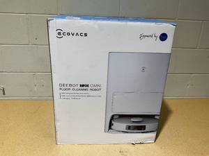 lot 236 image: ECOVACS DEEBOT T20 Omni Robot Vacuum and Mop, Hot Water Mop Washing, Auto Hot Air-Drying, 9mm AutoMop Lifting,Dual Spinning Mops,Self-Emptying,