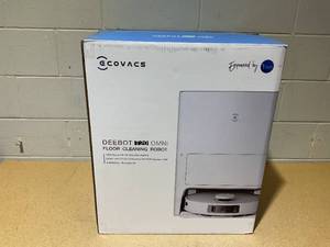 lot 241 image: ECOVACS DEEBOT T20 Omni Robot Vacuum and Mop, Hot Water Mop Washing, Auto Hot Air-Drying, 9mm AutoMop Lifting,Dual Spinning Mops,Self-Emptying,