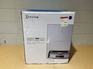lot 244 image: ECOVACS DEEBOT T20 Omni Robot Vacuum and Mop, Hot Water Mop Washing, Auto Hot Air-Drying, 9mm AutoMop Lifting,Dual Spinning Mops,Self-Emptying,