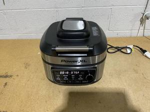 lot 160 image: PowerXL Grill Air Fryer Combo 12-in-1 Indoor Grill, Air Fryer, Slow Cooker, Roast, Bake, 1550-Watts